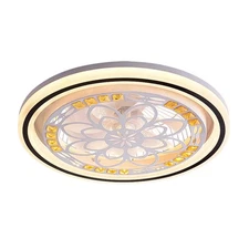 Modern Ceiling Fan With Light Dimmable LED Chandelier Lamp & Remote Lamp Fixture