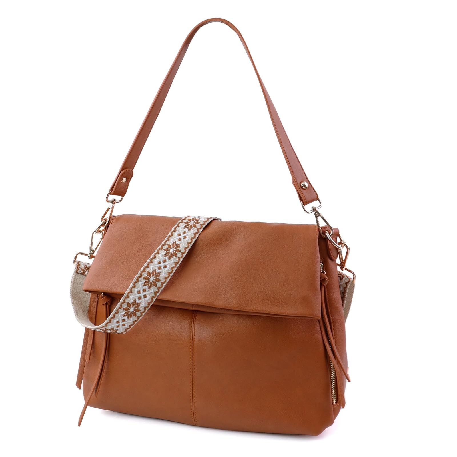 Large Hobo Crossbody Bags for Women Vegan Leather Crossbody Purse Womens Shou...