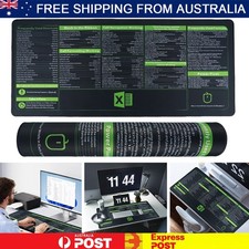 Excel Shortcuts Mouse Pad Office Computer Desk Mat Non-Slip Easy To Learn Large