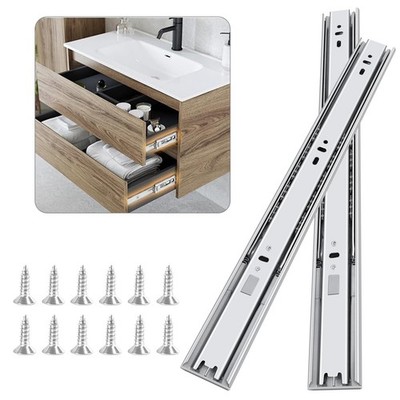 18 inch Soft Close Drawer Slides 4 Pairs Bearing Full Extension Cabinet Drawe...