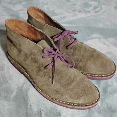 Wally Walker Made In Italy Mens Size 43 Lace Up Comfort Shoes 10US Olive Green