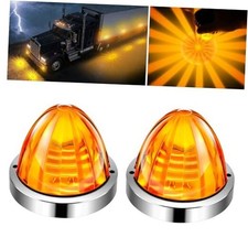 2Pcs Watermelon Lights Amber LED Water Melon Turn Signal Side Amber/Amber Lens