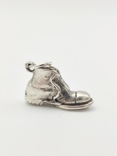 Vintage 925 Sterling Silver Boot Charm Pendant 