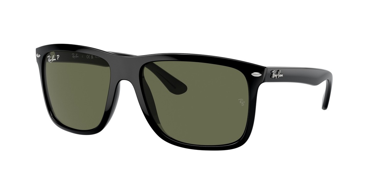 Ray-Ban RB 4547 boyfriend two black polar gree 601/58 Sunglasses