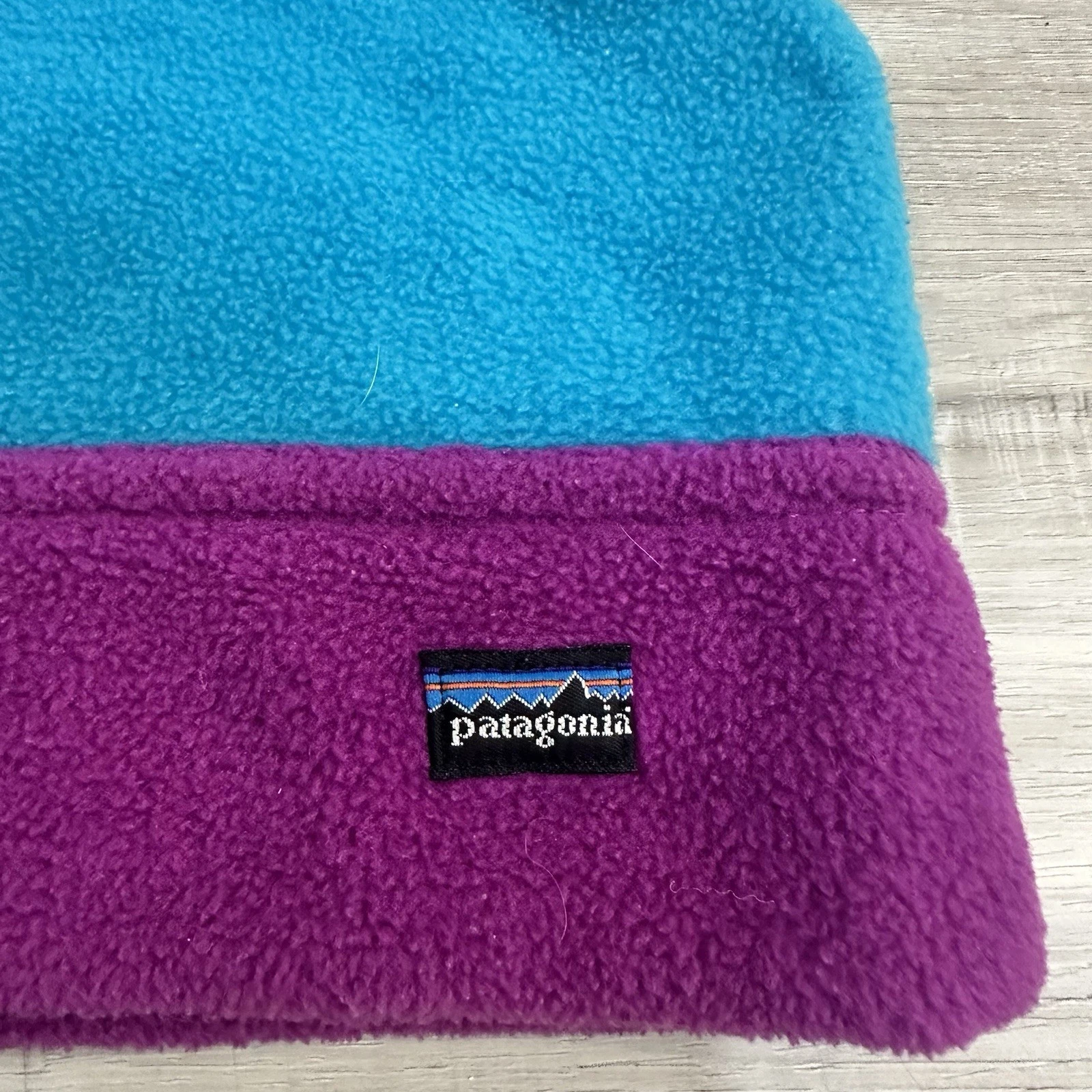 Vtg Patagonia Fleece Beanie Hat Teal Fuchsia 80s/90s Retro Unisex M Made In USA