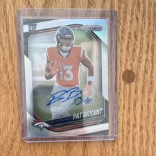 2025 Panini Prizm Rookie Auto Pat Bryant #366 Denver Broncos Football Card. rookie card picture