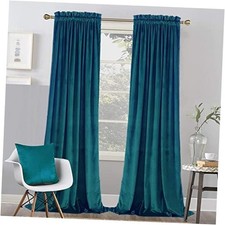 Set of 2 Blackout Velvet Curtains  2 Panels  Block Light  Light