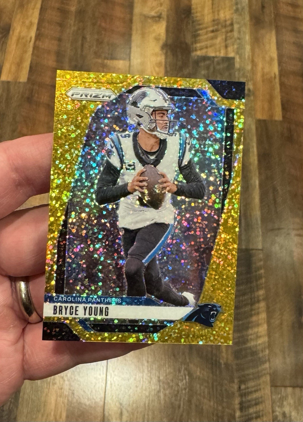 2024 Panini Prizm - Bryce Young #37 Gold Sparkle Prizm Jersey Number 09/24