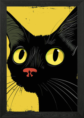 Ausdruck Katze gerahmtes Wandbild Poster Leinwanddruck Bild