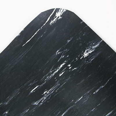 Crown Cushion-Step Surface Mat 36 x 72 Marbleized Rubber Black CU3672BK