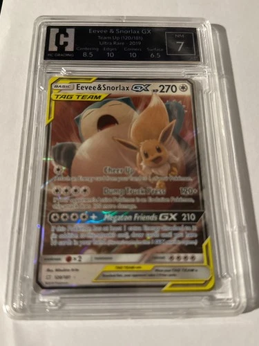 Pokemon TCG Eevee Snorlax GX Holo Card 120/181 Team Up tag team Near Mint. HCG 7