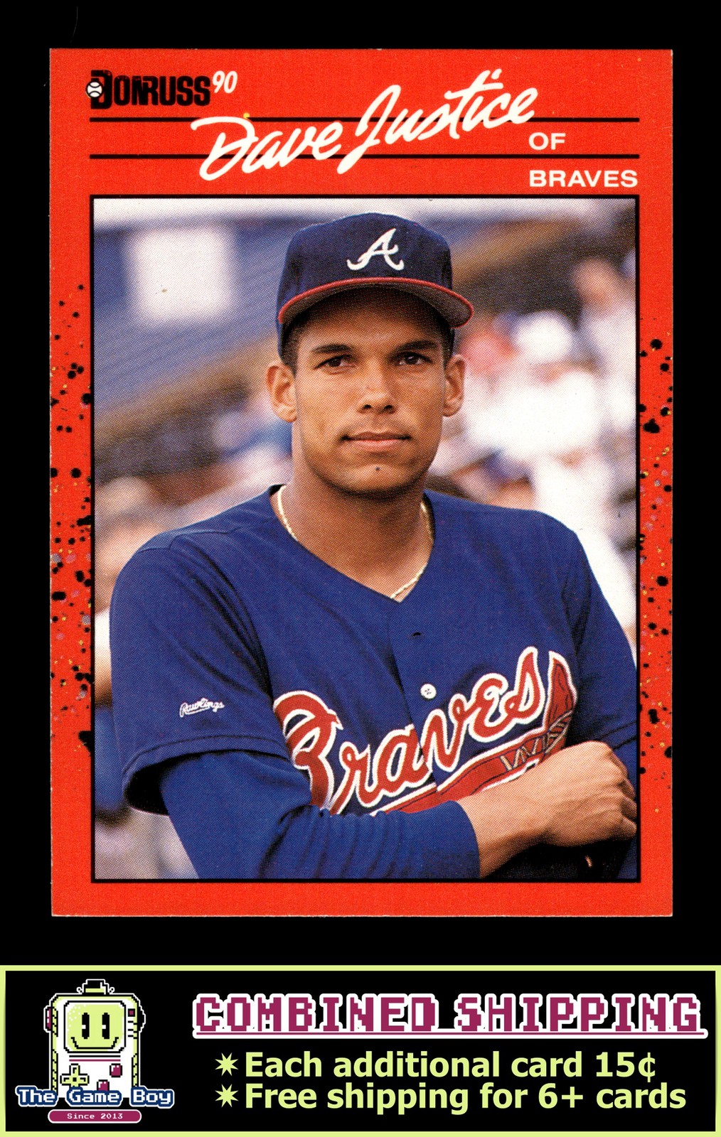 1990 Donruss #704 Dave Justice Atlanta Braves RC