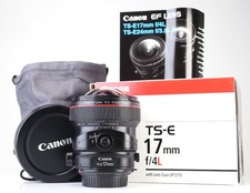 Canon TS-E 17mm F4L Tilt & Shift Manual Focus Lens  Boxed  Front & Rear Caps