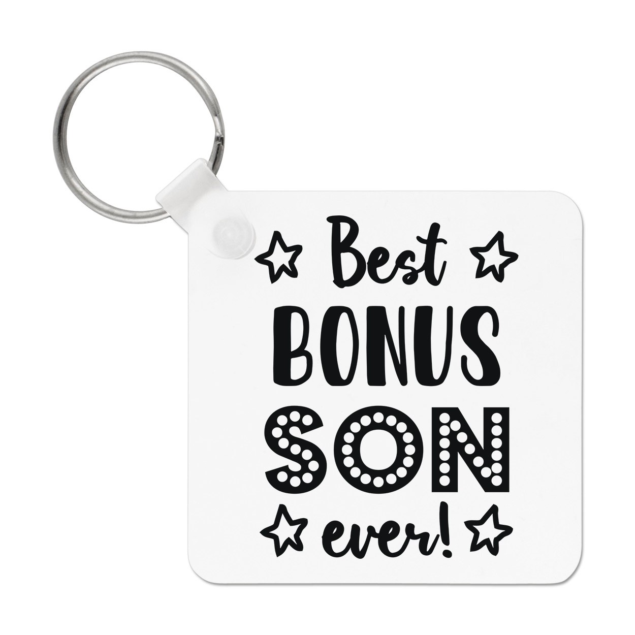 Best Bonus Son Ever Keyring Key Chain Funny Joke Step Family Love Child