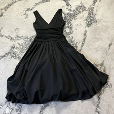 Max Cleo Dress Womens Size 10 Black Sleeveless V Neck Cocktail A Line