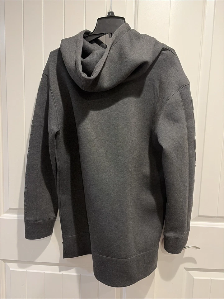 Sudadera con capucha Helmet Lang para hombre talla mediana con cremalleras laterales en carbón Foto 2 de 4