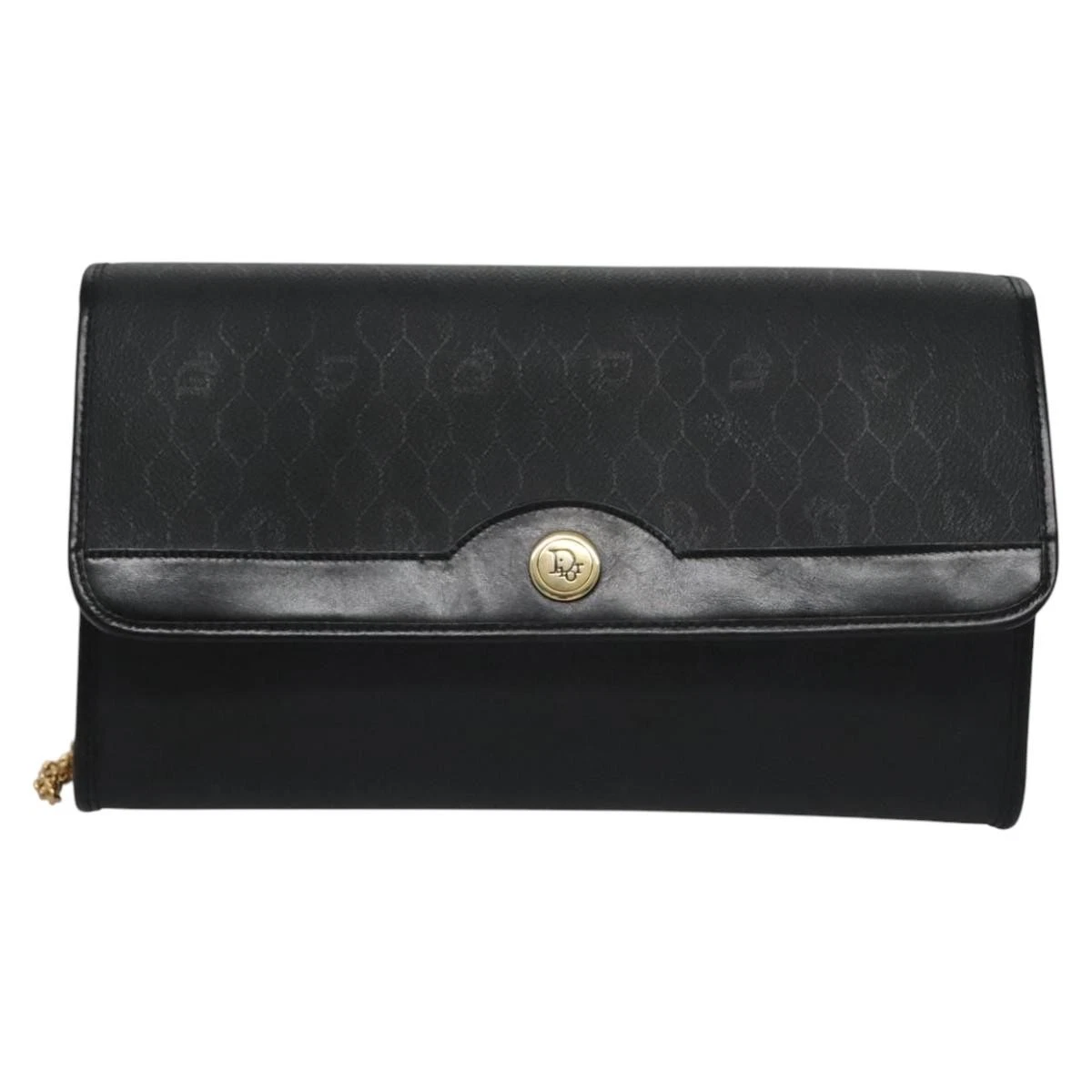 Sac bandoulière Dior en cuir noir nid d'abeille authentique