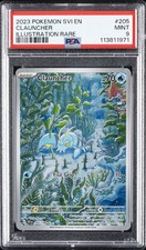 2023 POKEMON SVI EN-SCARLET & VIOLET ILLUSTRATION RARE #205 CLAUNCHER PSA 9