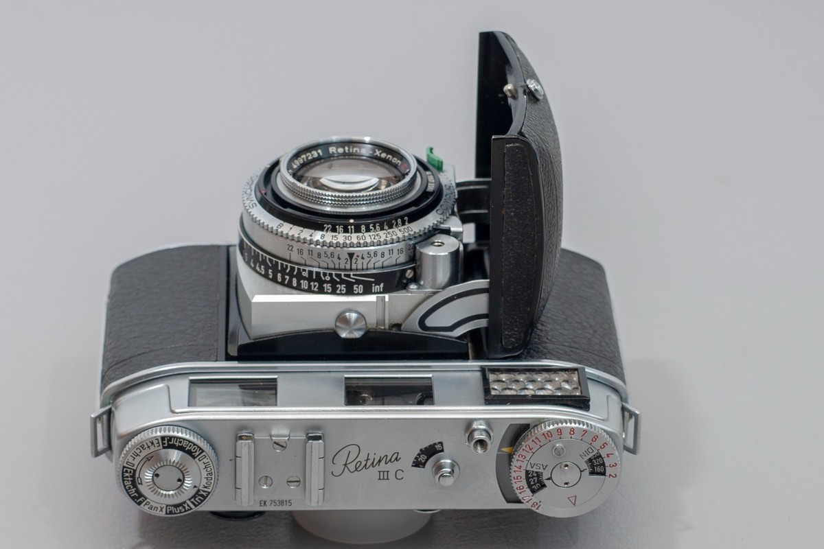 Kodak Retina Ⅲc + Retina-Xenon C 50mm f2 Kodak Retina IIIC (BIG C) 35mm film rangefinder camera. Xenon 50mm