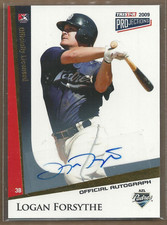 2009 TRISTAR PROjections Autographs Yellow #283 Logan Forsythe /25 Auto