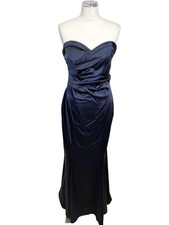 COAST MIDNIGHT BLUE STRAPLESS LONG EVENING/PROM DRESS SIZE 14