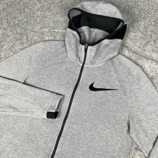 Nike Hoodie Mens Large Gray Dri-Fit Showtime Therma Flex Basketball Zip Jacket