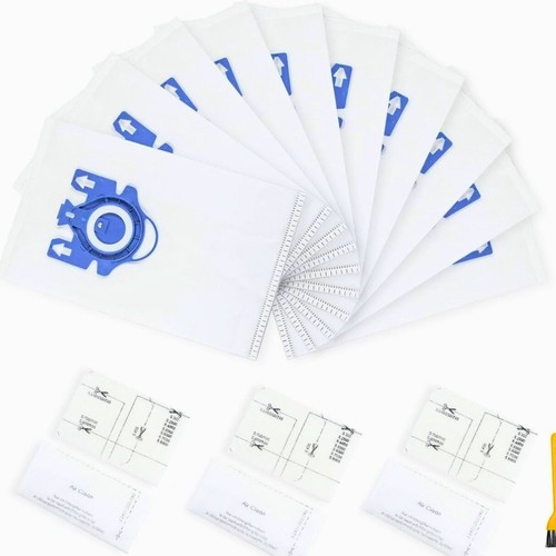 For Miele GN HyClean 3D Efficiency Vacuum Bags - 10 Pack 4 Air Cleaning Filters - Picture 6 of 7