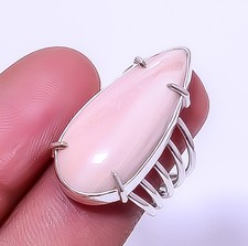 Baby Pink Opal - Peru 925 Sterling Silver Solitaire Ring s.7 R7920-3