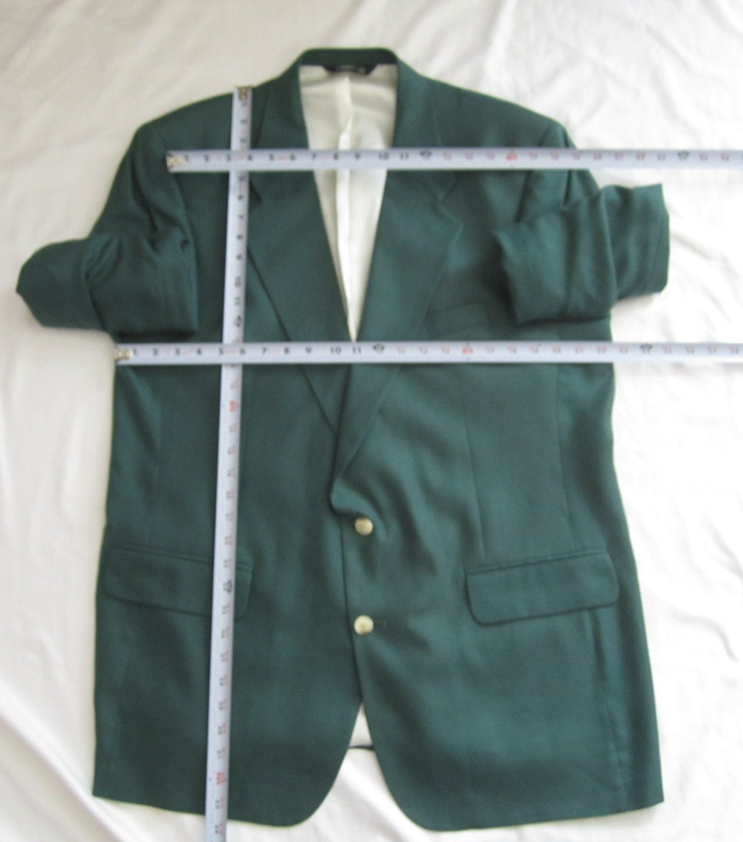 Vtg Burberrys 100% Silk 2 Button Green Blazer Jacket Sz 43 (MJ58) Made in USA thumbnail 2