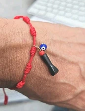 PULSERA OJO TURCO AZUL AJUSTABLE PROTECCION Y SUERTE INSTRUCCIONES INCLUIDAS