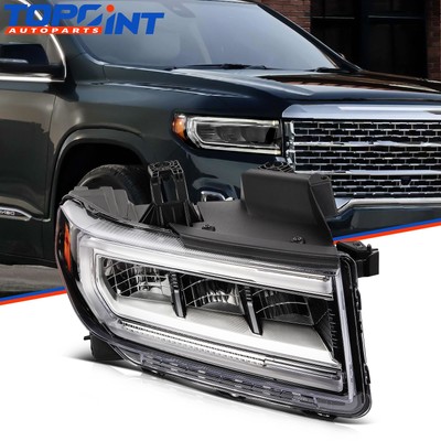 Headlights For 2020-23 GMC Acadia SL/SLE/SLT/Denali Right Side DRL Black Housing