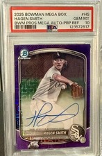 HAGEN SMITH 2025 BOWMAN CHROME AUTOGRAPH MEGA PURPLE MOJO AUTO /199 PSA 10