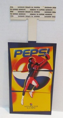 NOTHING ELSE IS A PEPSI COLA 1990's NFL DIE-CUT SHELF TALKER STORE DISPLAY SIGN