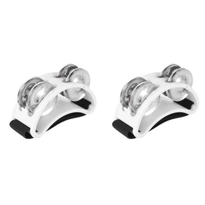 2X Powerful Sound Foot Tambourine Adjustable Foot Tambourines with Musical4510