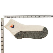 5 Pairs Men's Socks - White Top, Gray Bottom, Blue  Orange Chevron