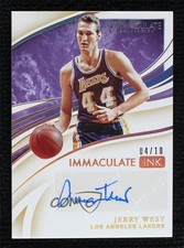 2019-20 Panini Immaculate Ink Auto Gold 4/10 Jerry West #II-JWS Auto HOF 00y0