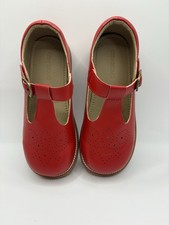 New Girls Oxford Mary Jane Flat T-Strap School Uniform Party Dress Shoes Red