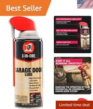 Garage Door Lubricant with SMART STRAW SPRAYS 2 WAYS, 11 OZ