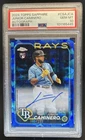 2024 Topps Chrome Sapphire Junior Caminero Auto RC Rookie #/199 Rays PSA 10