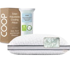 Coop Home Goods Eden Bed Pillow Queen Size 17x27  for Sleeping on Back, Stomach