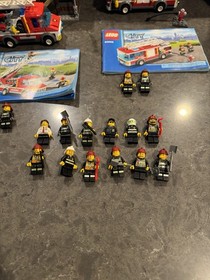 LEGO City Fire Set 60002 60003 60108  Truck Helicopter Complete w Instructions +