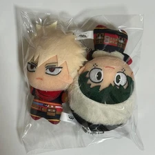 HeroAka Izuku Midoriya & Bakugo Chibi Gomu Plush Collectible