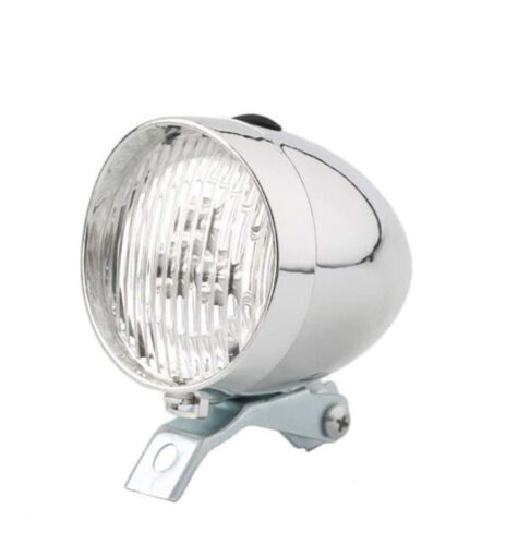 Vintage Classical Chrome Bike Bicycle LED Headlight Retro Front Light Head Lamp - Picture 16 of 16
