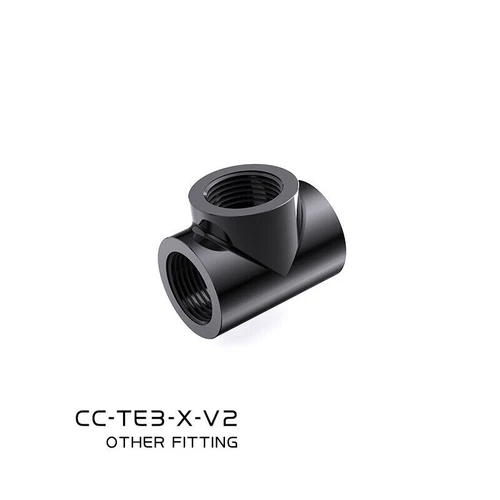 Bykski CC-TE3-X-V2 3-Way G1/4'' Type T Copper Fitting Adaptors Water Cooling