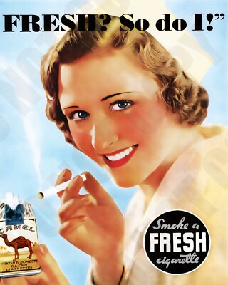 1932 Camel Cigarette Fresh? Says a Nurse Magazine Promo Ad Repro 8x10 Photo