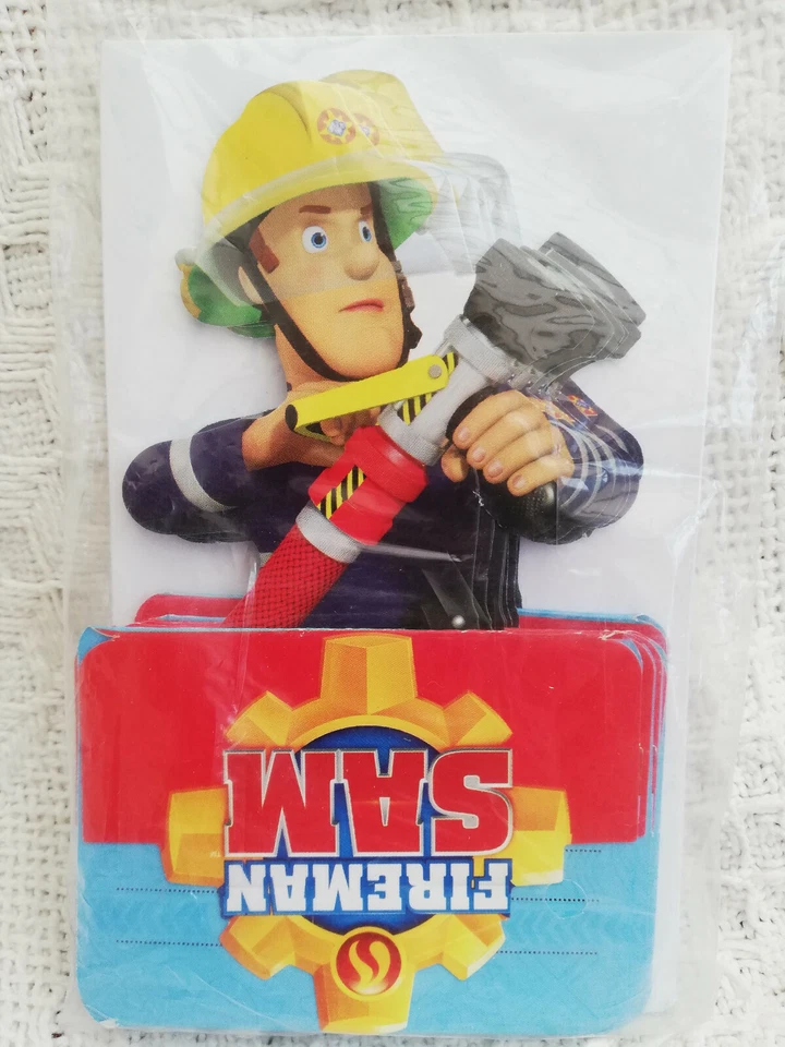 Fireman Sam Stand-up Invitations with Envelopes x 8 - Great for Parties - Image 2 of 4