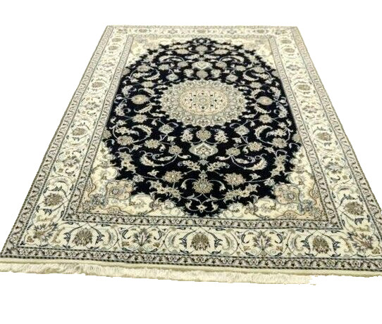 Orientteppich Super Nain mit Seide ( 305 X 193 CM) Perserteppich Top Neu