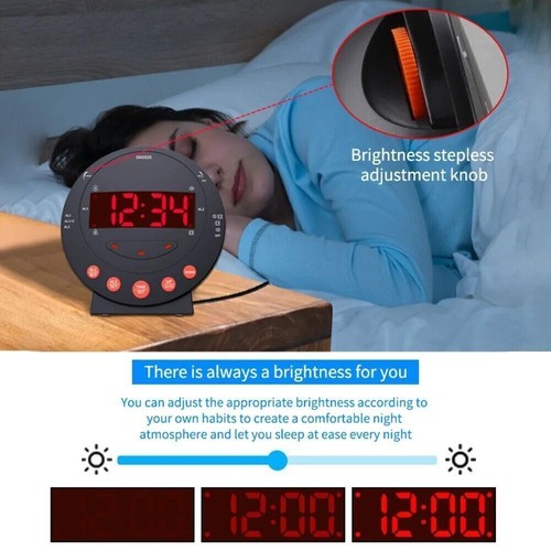 Super Loud Alarm Clock Vibrating Alarm Clock for Heavy Sleepers with Bed Shaker - Picture 6 of 14