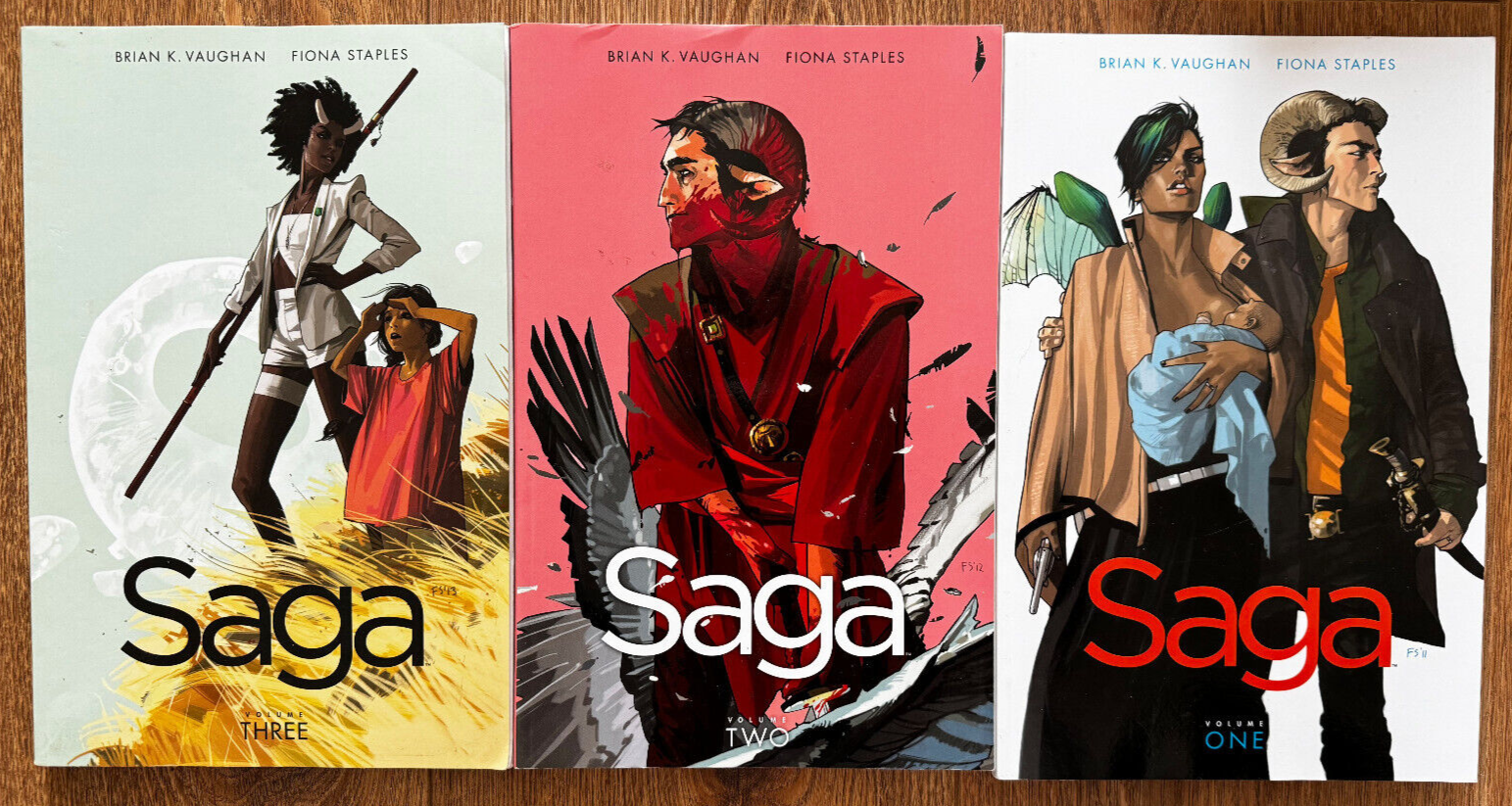 Saga 1,2,3 bundle Paperback TPB Graphic Novel Image Comics Brian K Vaughan