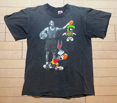 Vintage 1993 Nike Air Michael Jordan Looney Tunes Space Jam Mars T